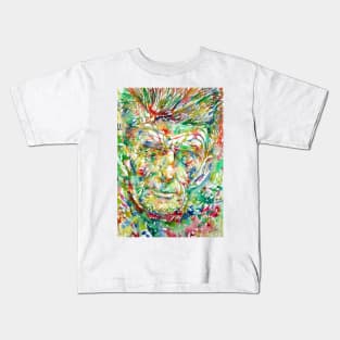 SAMUEL BECKETT watercolor portrait .4 Kids T-Shirt